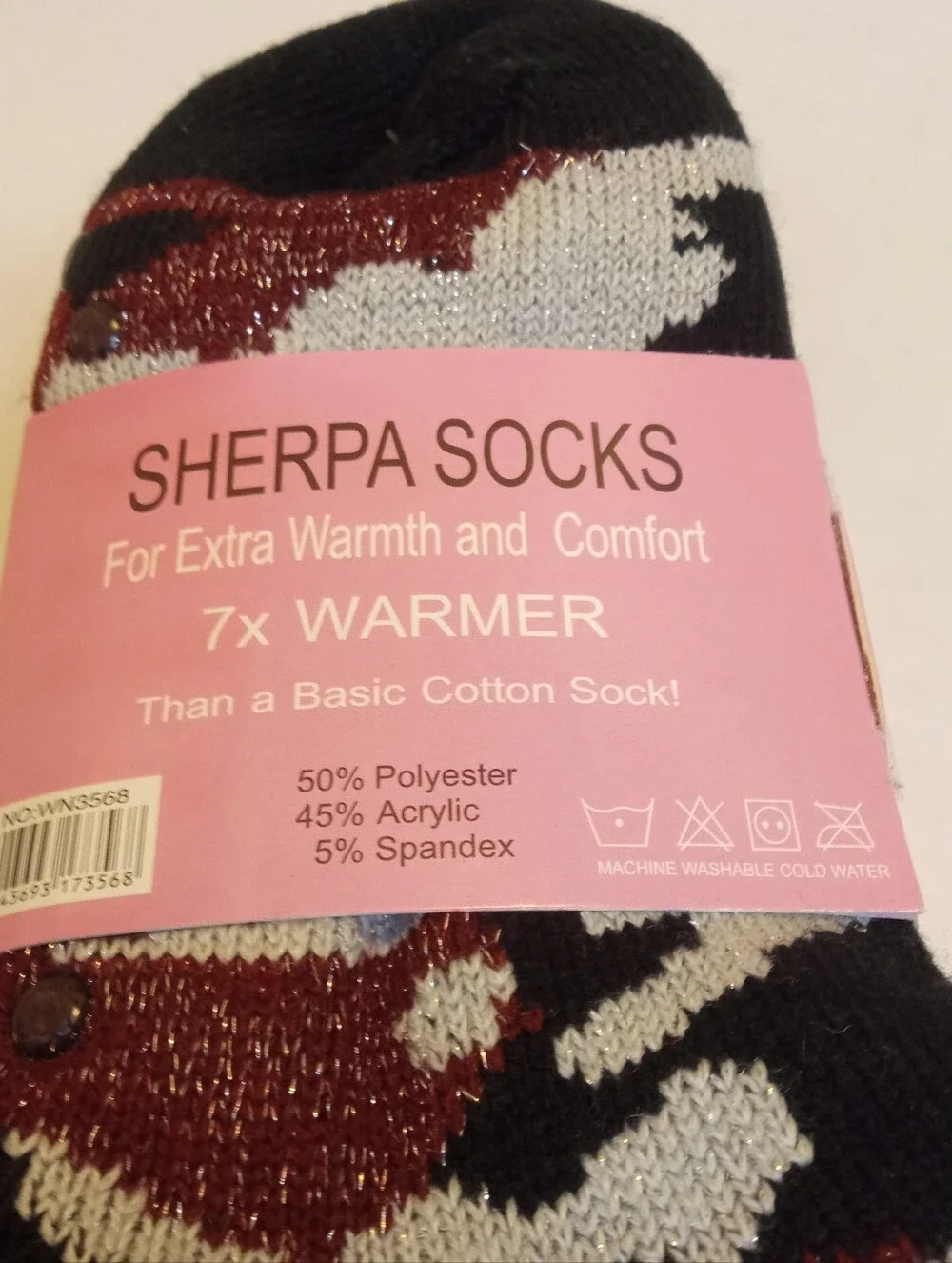 Size 9-11 Socks WOMENS WINTER WARM COZY SHERPA NON SKID SLIPPER SOCKS CAMO PRINT